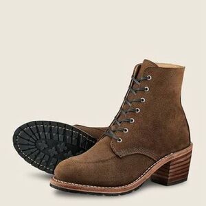 Red Wing Clara Brown Suede Lace-Up Heel Boots